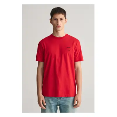 TRIČKO GANT LOGO SCRIPT SS T-SHIRT RUBY RED