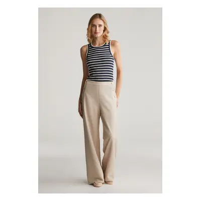 KALHOTY GANT BUTTON HIGH-RISE PANTS SOFT OAT