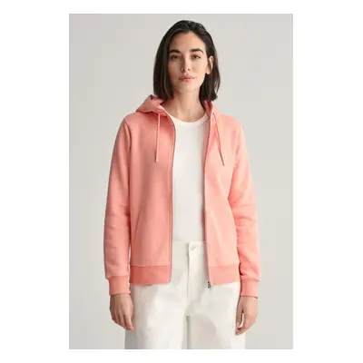 MIKINA GANT REG TONAL SHIELD ZIP HOODIE PEACHY PINK