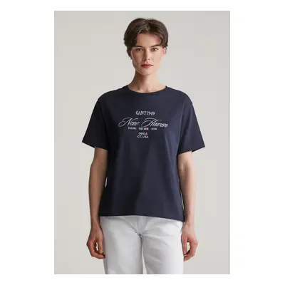 TRIČKO GANT GRAPHIC SS T-SHIRT EVENING BLUE