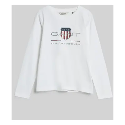 TRIČKO GANT ARCHIVE SHIELD LS T-SHIRT WHITE