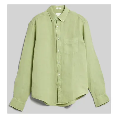 KOŠILE GANT REG GMNT DYED LINEN SHIRT MILKY MATCHA