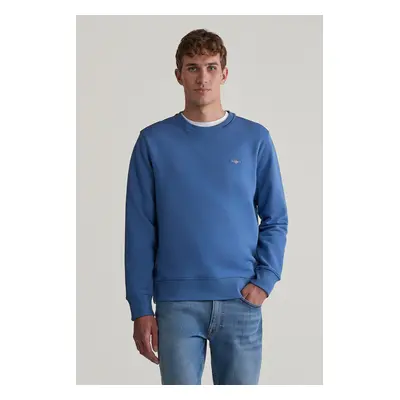 MIKINA GANT REG SHIELD C-NECK SWEAT VINTAGE BLUE