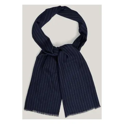 ŠÁLA GANT PINSTRIPE LIGHTWEIGHT WOOL FOULARD NAVY