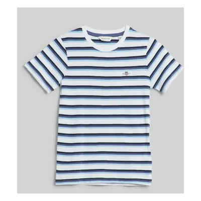 TRIČKO GANT STRIPED SHIELD T-SHIRT WHITE