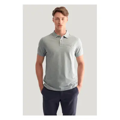 POLOKOŠILE GANT REG TONAL SHIELD SS RUGGER GREY MELANGE