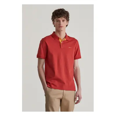 POLOKOŠILE GANT REG CONTRAST PIQUE SS POLO IRON RED