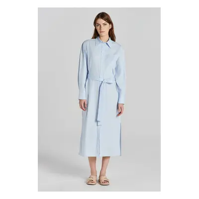 ŠATY GANT REL POPLIN SHIRT DRESS LIGHT BLUE