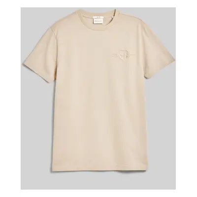 TRIČKO GANT SLIM TONAL SHIELD PIQUE SS TSHIRT CONCRETE BEIGE