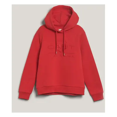 MIKINA GANT REG TONAL SHIELD HOODIE BRIGHT RED