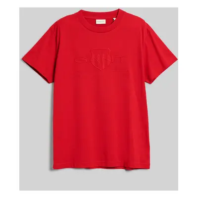 TRIČKO GANT REG TONAL SHIELD SS T-SHIRT RUBY RED