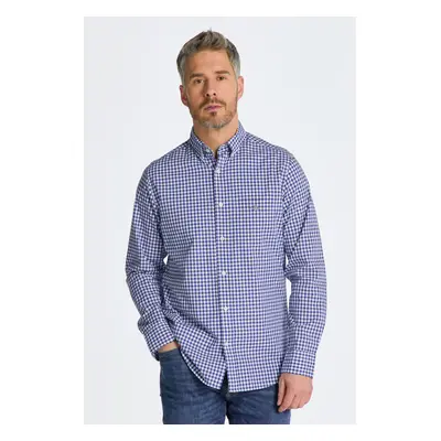 KOŠILE GANT REG POPLIN GINGHAM SHIRT COLLEGE BLUE