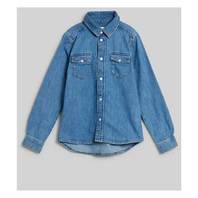 KOŠILE GANT RELAXED LS DENIM SHIRTS MID BLUE WORN IN