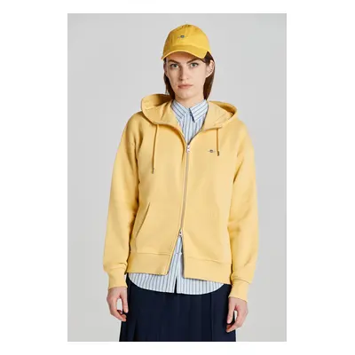 MIKINA GANT REL SHIELD ZIP HOODIE DUSTY YELLOW