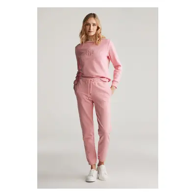 TEPLÁKY GANT REG TONAL SHIELD SWEATPANTS GERANIUM PINK