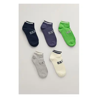 PONOŽKY GANT SNEAKER SOCKS 5-PACK LIGHT GREY MELANGE