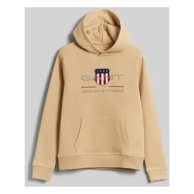 MIKINA GANT ARCHIVE SHIELD HOODIE DRY SAND