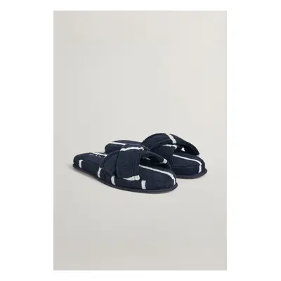 DOMÁCI OBUV GANT STRIPE CROSS SLIPPERS EVENING BLUE