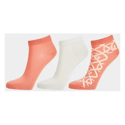 PONOŽKY GANT G PATTERN ANKLE SOCKS 3-PACK PEACHY PINK