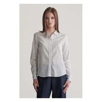 KOŠILE GANT REG DOT PRINT CTN VOILE SHIRT EGGSHELL