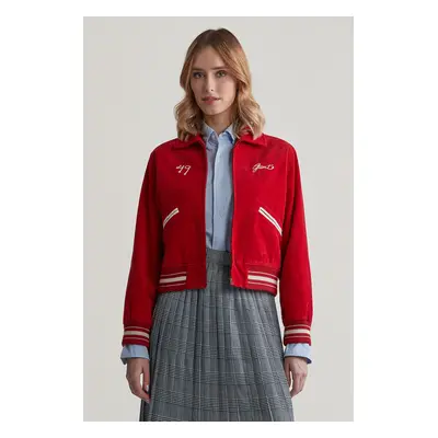 BUNDA GANT CORD VARSITY JACKET RUBY RED