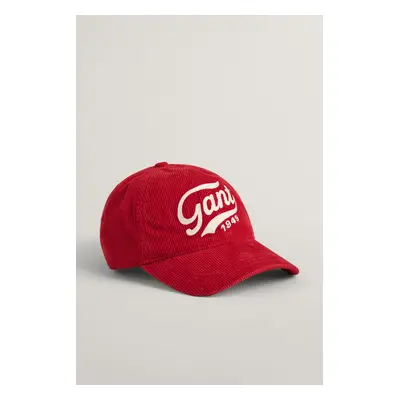 KŠILTOVKA GANT LOGO WASHED CORD CAP RUBY RED