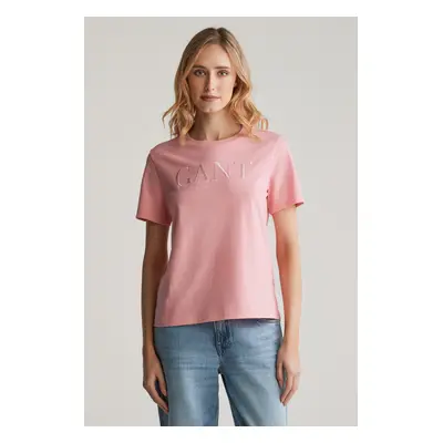 TRIČKO GANT REG TONAL GRAPHIC SS T-SHIRT GERANIUM PINK