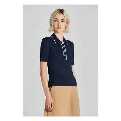 POLOKOŠILE GANT LIGHTWEIGHT RIBBED SS POLO EVENING BLUE