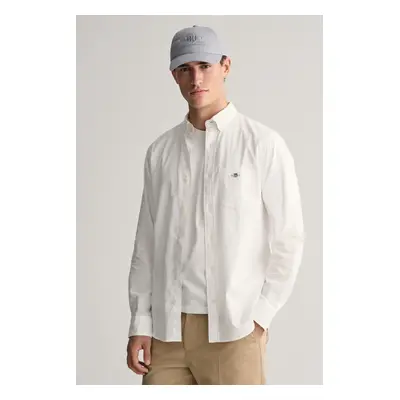 KOŠILE GANT REG COTTON LINEN SHIRT WHITE