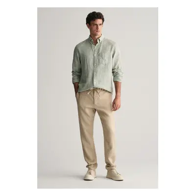 KALHOTY GANT RELAXED LINEN DS PANTS DRY SAND