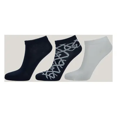 PONOŽKY GANT MONOGRAM ANKLE SOCKS 3-PACK EVENING BLUE