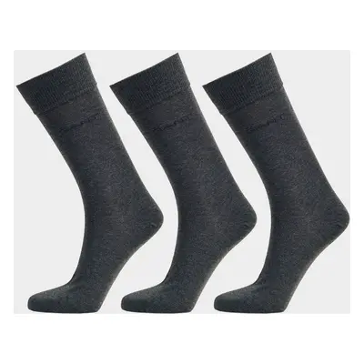 PONOŽKY GANT MERCERIZED COTTON SOCKS 3-PACK CHARCOAL MELANGE