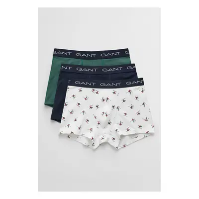 SPODNÍ PRÁDLO GANT SKIER PRINT TRUNK 3-PACK GB WHITE