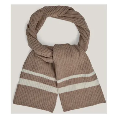 ŠÁLA GANT STRIPED WOOL KNITTED SCARF DRY SAND