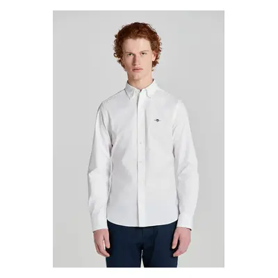 KOŠILE GANT SLIM OXFORD STRETCH SHIRT WHITE