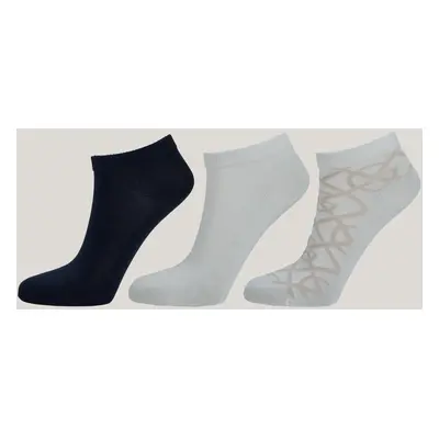 PONOŽKY GANT MONOGRAM ANKLE SOCKS 3-PACK EGGSHELL