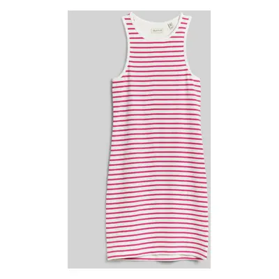 ŠATY GANT STRIPED RIBBED TANK DRESS BOLD VIOLET