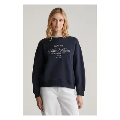 MIKINA GANT GRAPHIC C-NECK SWEAT EVENING BLUE