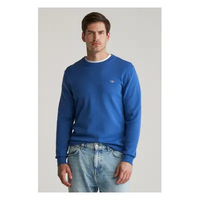 SVETR GANT CLASSIC COTTON C-NECK RICH BLUE