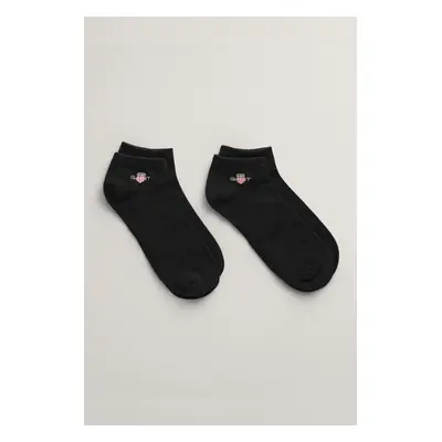 PONOŽKY GANT SHIELD SNEAKER SOCKS 2-PACK BLACK