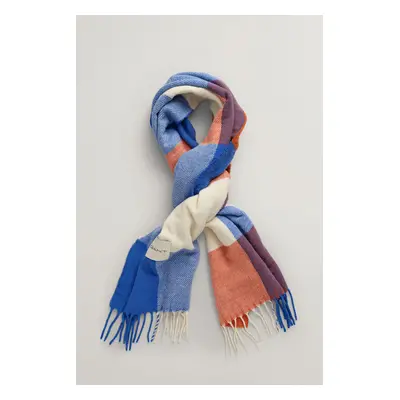 ŠÁLA GANT CHECKED WOVEN SCARF CREAM