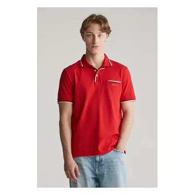 POLOKOŠILE GANT 2-COL TIPPING SS PIQUE POLO RUBY RED