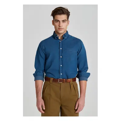 KOŠILE GANT REG INDIGO DOT SHIRT DARK INDIGO