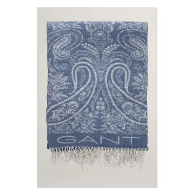 DEKA GANT JACQUARD PAISLEY THROW MID BLUE