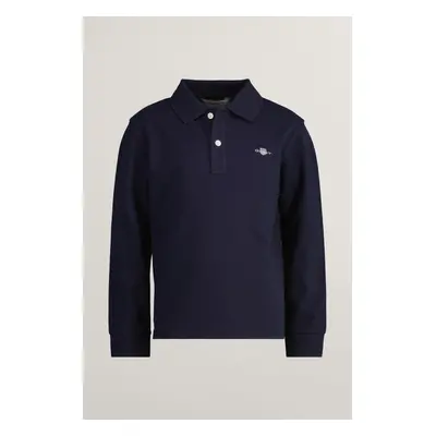 POLOKOŠILE GANT SHIELD LS PIQUE RUGGER EVENING BLUE