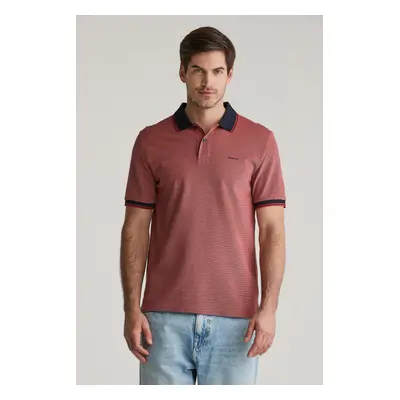 POLOKOŠILE GANT 4-COL OXFORD SS PIQUE RUBY RED