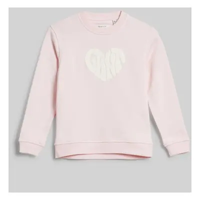 MIKINA GANT HEART GRAPHIC SWEAT C-NECK CRYSTAL PINK