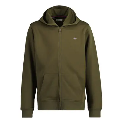 MIKINA GANT SHIELD ZIP HOODIE JUNIPER GREEN