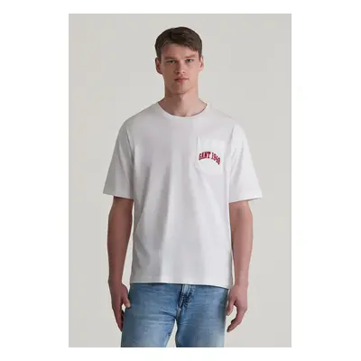 TRIČKO GANT POCKET GRAPHIC TSHIRT EGGSHELL