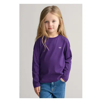 TRIČKO GANT SHIELD LS T-SHIRT PANSY PURPLE